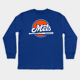 Mets Up to Bat Kids Long Sleeve T-Shirt